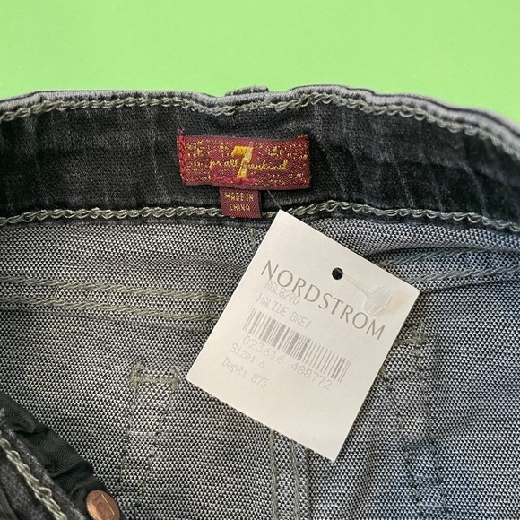 7 For all Mankind Girls Black Denim Embellished Mini Skirt - Picture 6 of 6